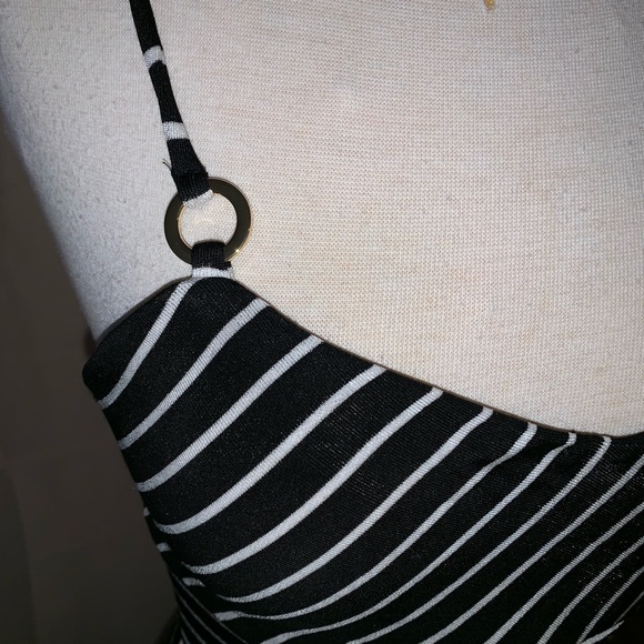 Cache Black White Striped Dress - Picture 5 of 7
